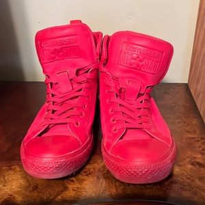 All red Converse Chuck Taylor Men’s size 10
